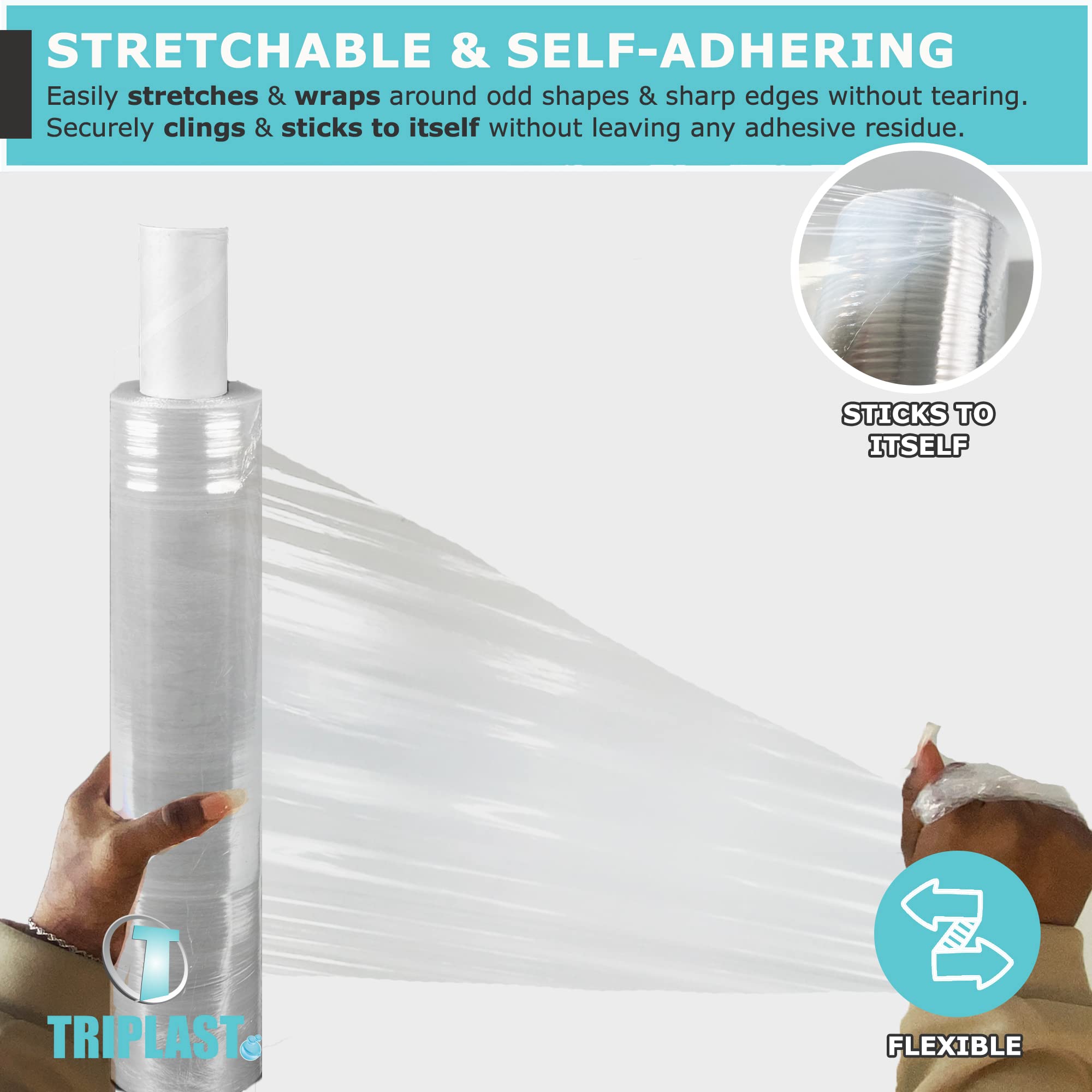 Triplast Stretchfolie Extended Core – 400 Mm X 25 Produktbild-Vorschau 2