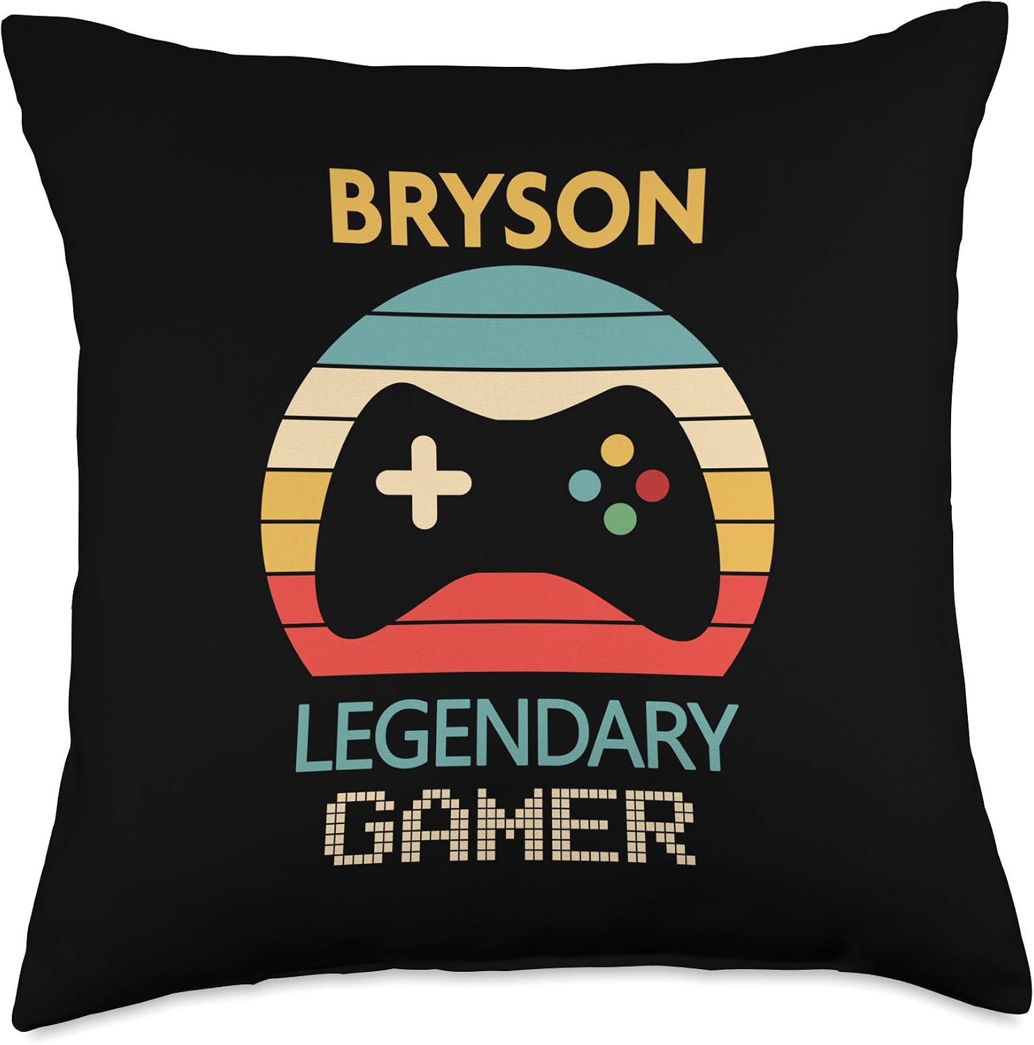 Bryson Name Gift Gamer Decor Boys Bedroom Accessories Throw Pillow