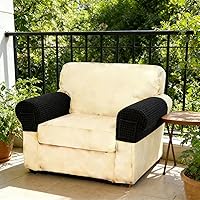 Vista 32 de Fundas para reposabrazos de sofá, fundas para reposabrazos con bolsillo, protector elástico para reposabrazos de sofá, fundas extraíbles