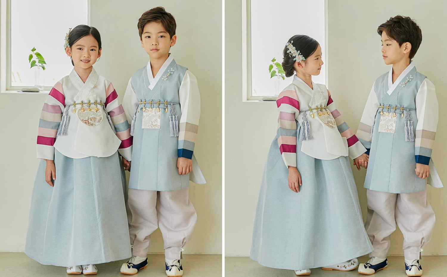 Mutil Colored Sleeves D.Sky Hanbok Boy Hanbok for 100days~15y/o Korean Traditional Dress Baby Boy Kids Hanbok