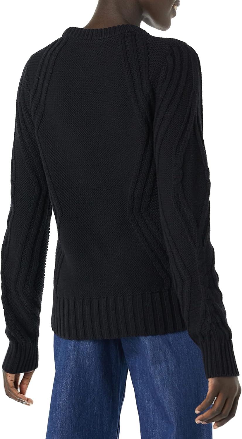 Amazon Essentials Women's 100% Cotton Crewneck Cable Sweater - Image 2