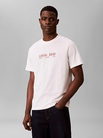 Calvin Klein SS 30S WHSL CK NYC GRAPHIC TEE T-shirt Erkek