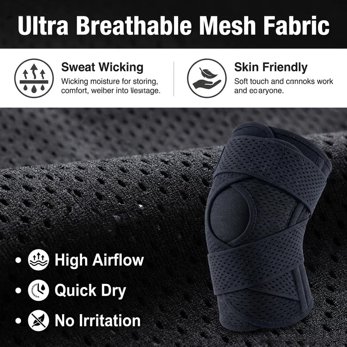 Meniscus Brace – Knee Support for Pain Relief, Stabilization & Compression for Meniscus Tear, ACL, MCL, Arthritis, and Sports Recovery (1PC, Large)