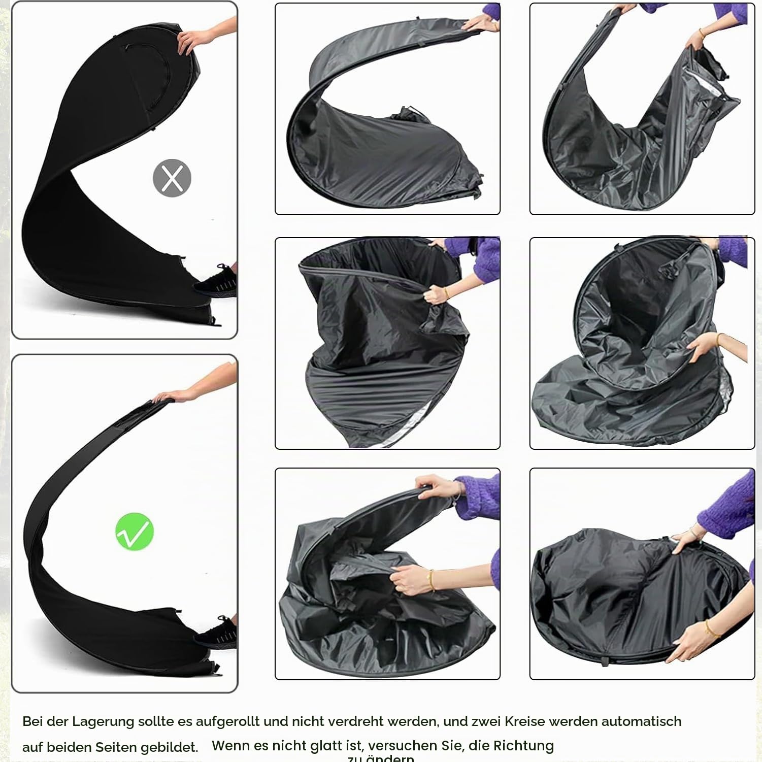 Taeku Pop-Up Toilettenzelt, Großer Sichtschutz Umkleideraum, Tragbarer Sonnenschutz Überdachungs Regenschutz für Außendusche, Toilette und Umkleideraum (Schwarz)