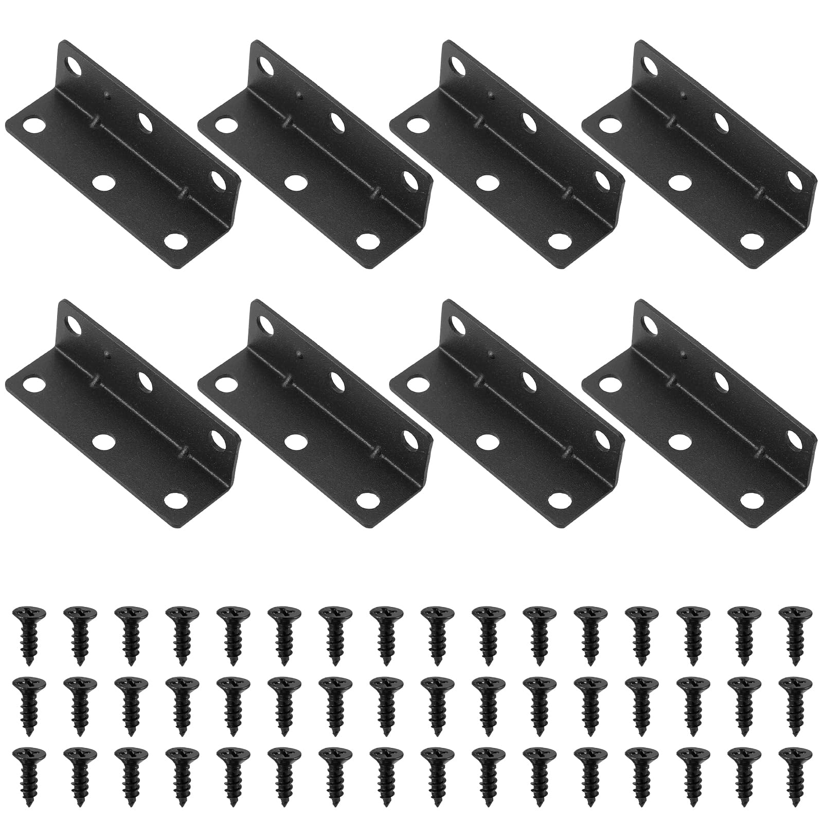 8 sztuk łącznika kątowego L (80 x 25 x 25 mm) 90 stopni, perforowany wspornik narożny do drewna, szeroki zakres kątowy do mocowania, naprawy mebli, wzmocnienia stawów