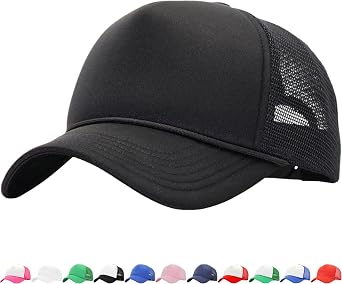 Foam Trucker Hat for Men Women, Mesh Breathable Adjustable Snapback Baseball Cap, Lightweight Summer Outdoor Caps