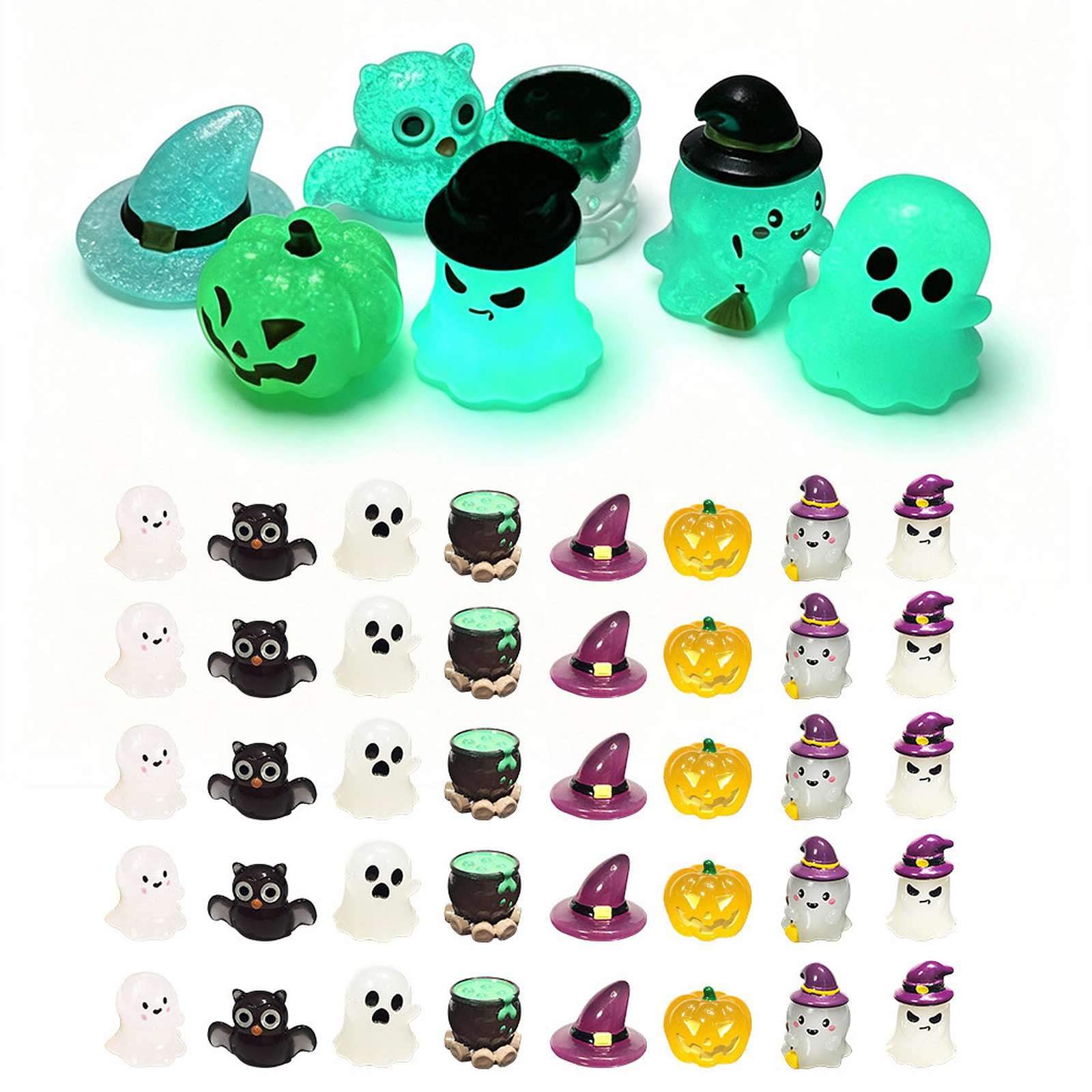 Halloween Mini Resin Figurines for Crafts 40PCS
