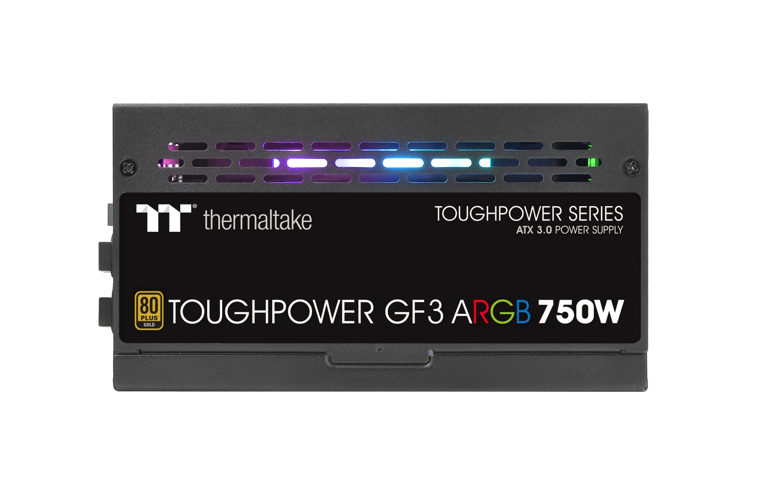 Thermaltake Toughpower GF3 ARGB 750W | Alimentation PC ATX 3.0 | PCIe Gen 5.0 | 80-Plus Gold | entièrement modulaire | Ventilateur Silencieux 140 | Certifié UE | Noir