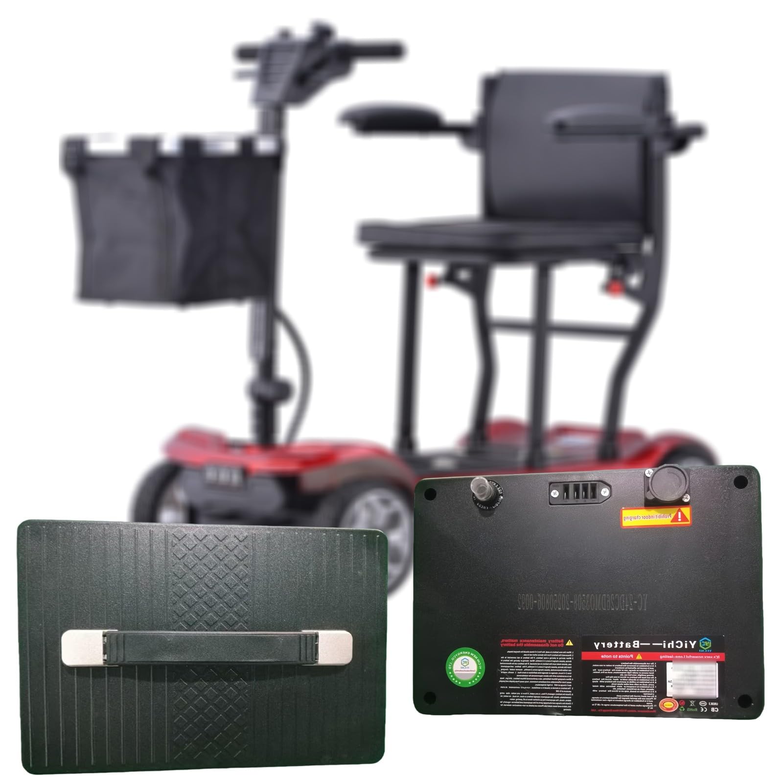 Batterie per Scooter Per Disabili Per Anziani E Adulti,Batterie per Sedia A Rotelle A 4 Ruote