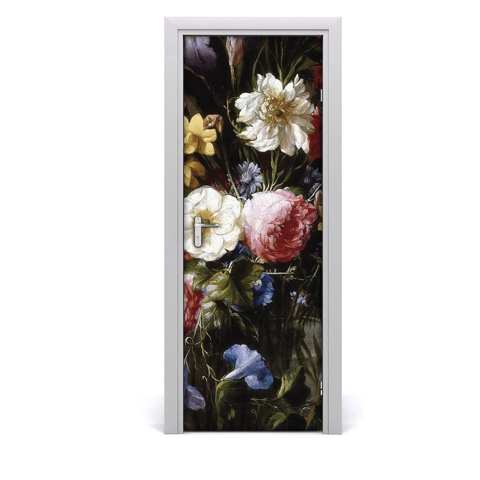 Vinilo para puerta 70x200 cm autoadhesivo e impermeable con diseño de bodegón floral vintage