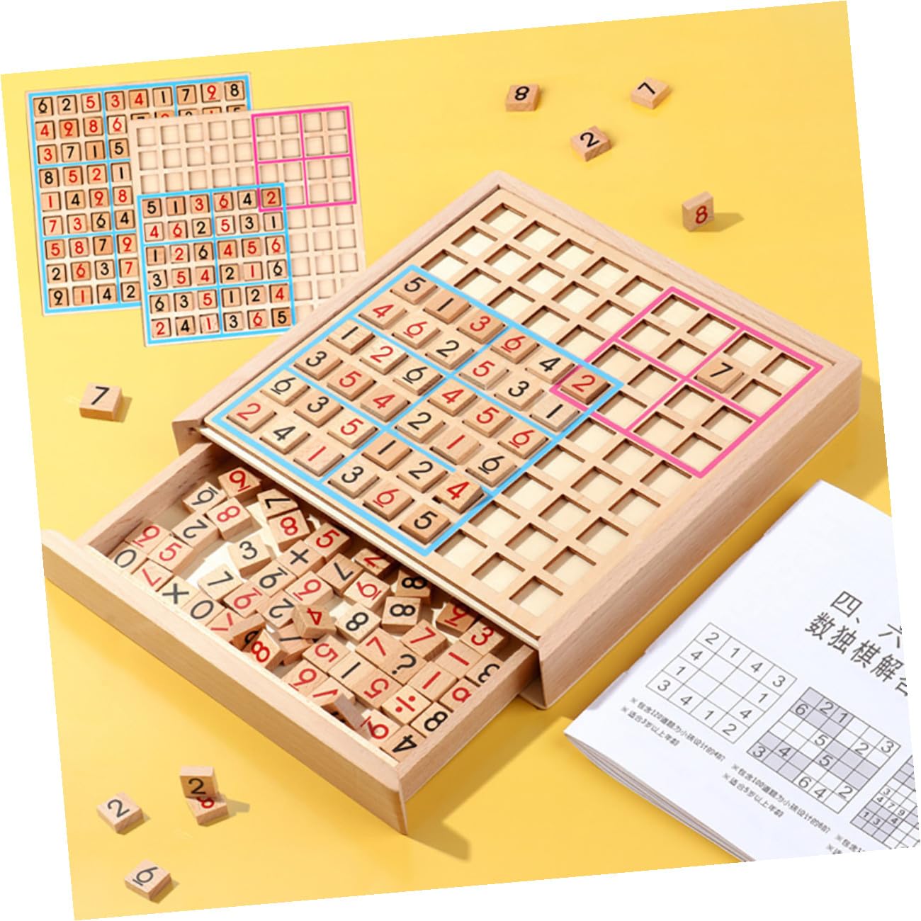 Juguete de Sudoku para Niños de Madera 9 Cuadrículas Decoracion Colegio