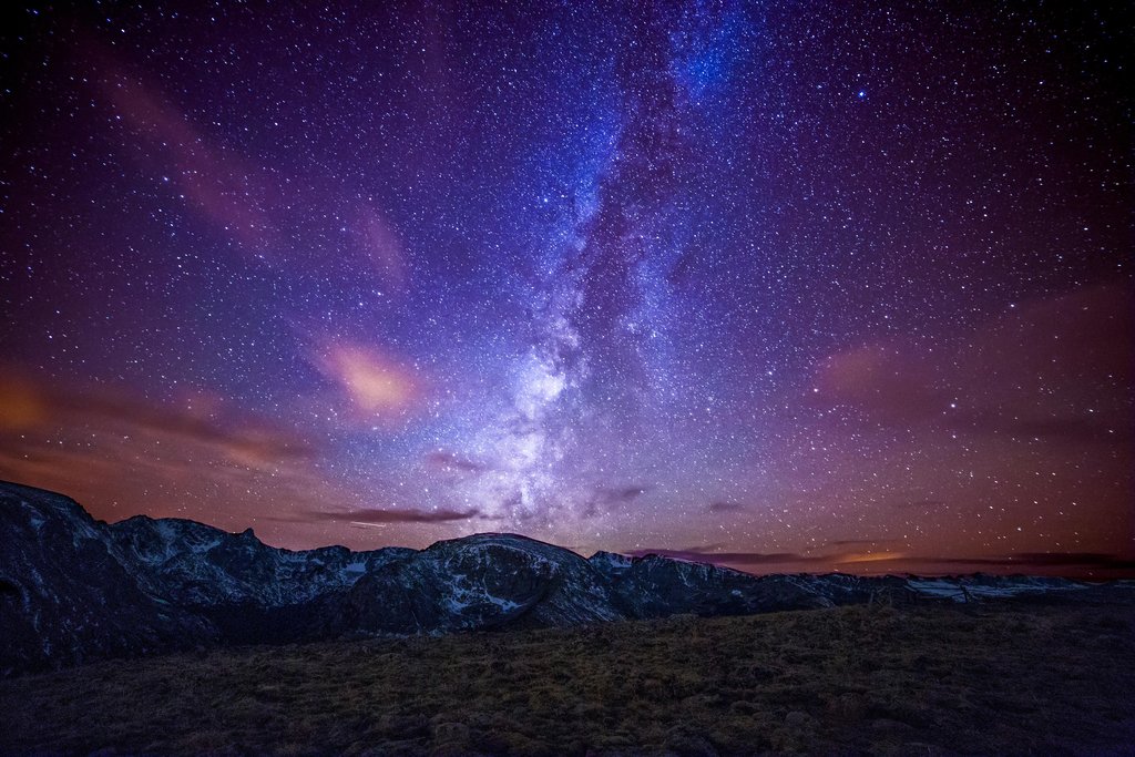 Amazon.com: Milky Way over the Colorado Rockies Photo Photograph