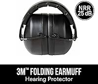 Vista 3 de 3M - Orejeras plegables, negro, NRR 25 dB, 1 par