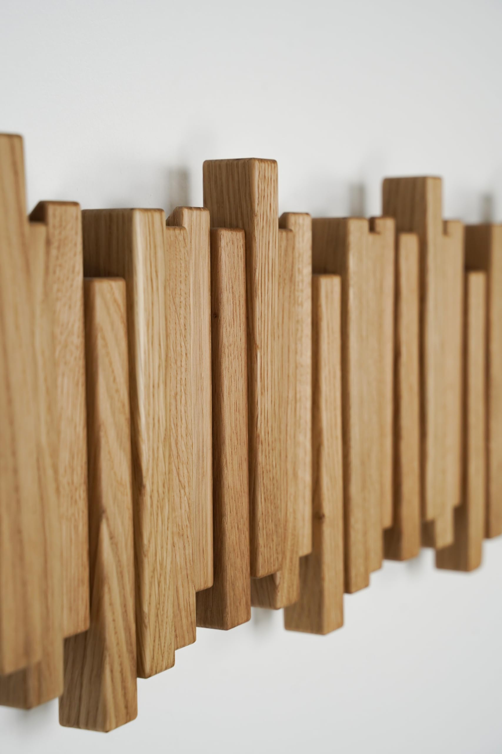 WECO Wandgarderobe (Klarlack, 83cm, 10 Haken)