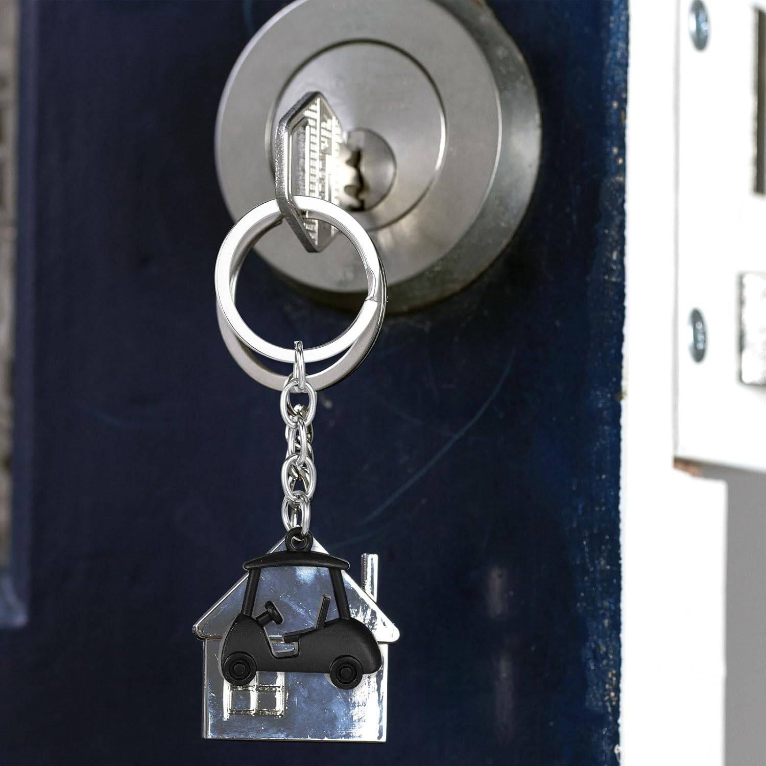 4pcs Golf Cart Keychains Set, Zinc Alloy Funny Golf Key Chain Gifts Cute Cart Keyring for Men Women Golfers Enthusiasts Souvenirs & Accessories Key Ring (4 Colors) - Image 7