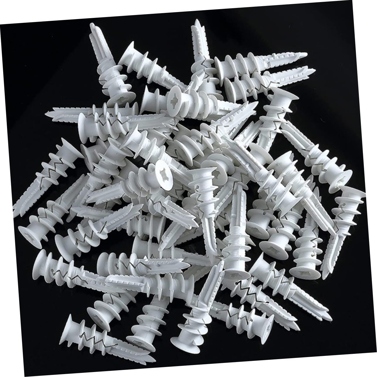 Mikikit Drywall Anchor Repair Kit 50 Pieces Heavy Duty Drywall Anchors Screws Self Drilling Wall Anchors for Decorative Items