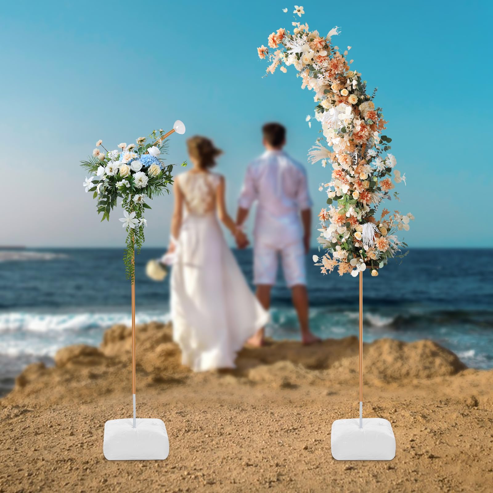 Kit arco per palloncini, 2,5 m + 1,5 m, supporto per palloncini dorato, per compleanno, matrimonio, laurea, anniversario
