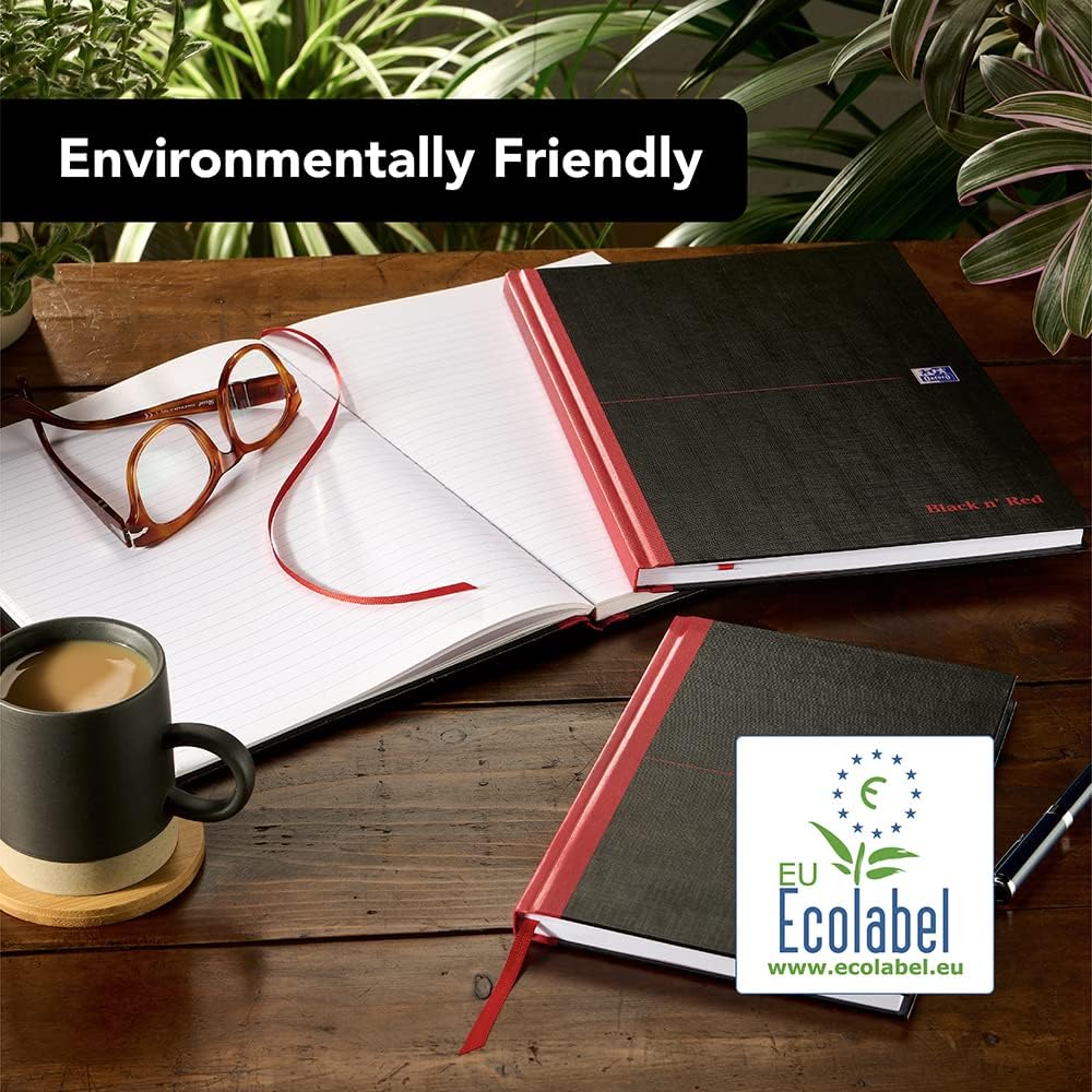 Black n' Red Oxford Casebound Hardback Notebook 192 Pages A6 (Pack of 5) 100080429