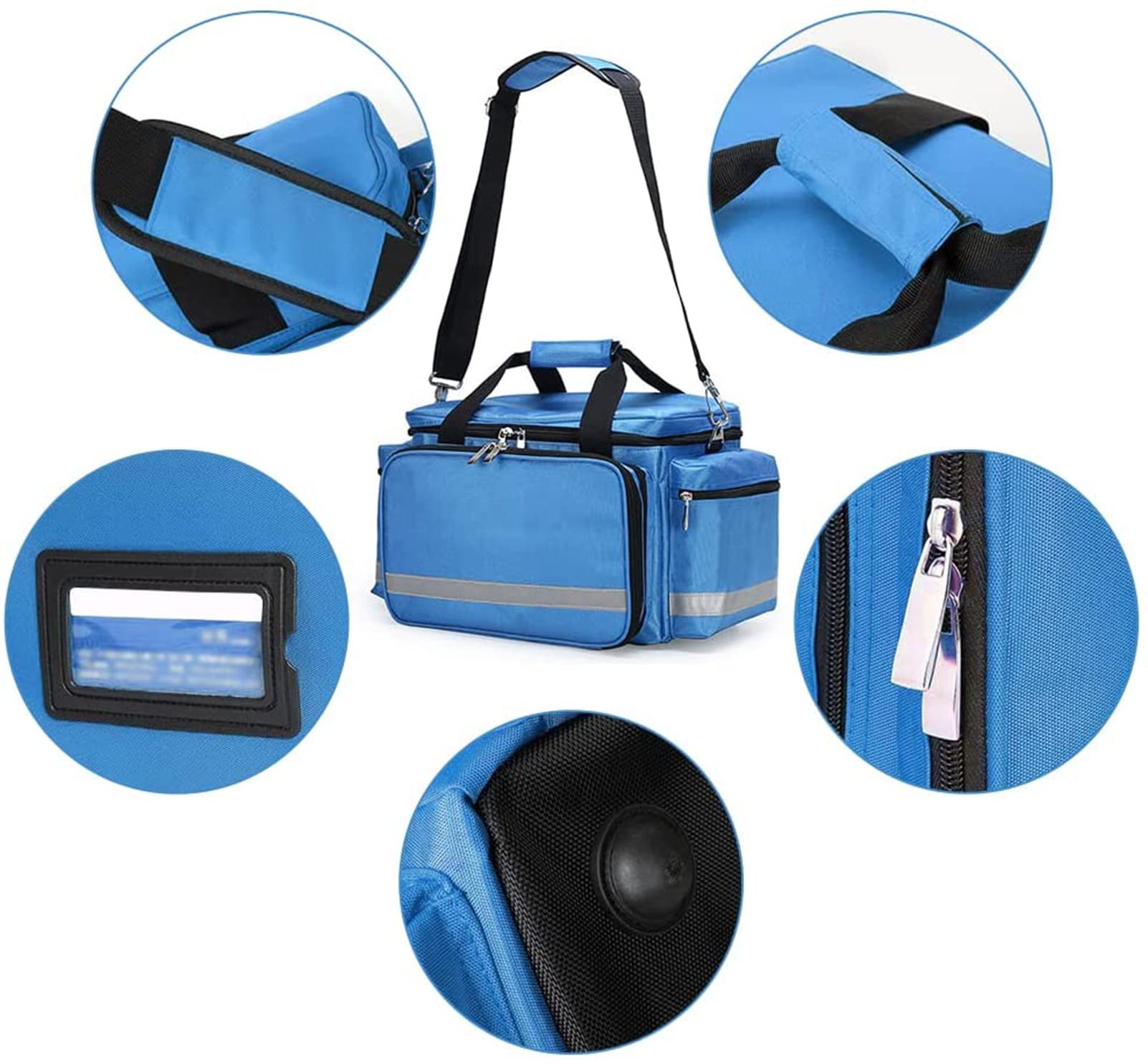 RSGK Bolsa Médica Bolsa De Primeros Auxilios Vacía, Bolsa De Trauma De Emergencia, Bolsa De Rescate Portátil Caja De Botiquín De Primeros Auxilios En Capas, para El Cuidado De La Salud En El Hogar