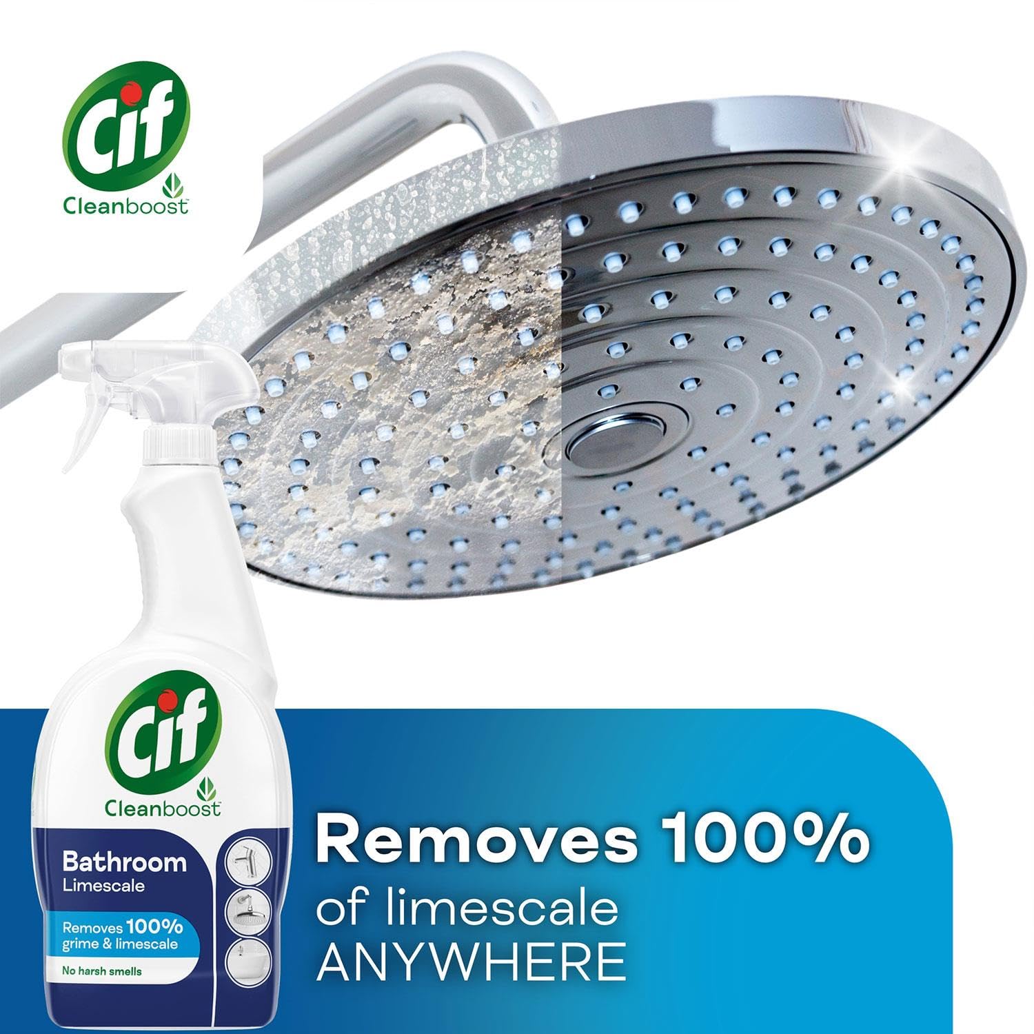 CIF Power und Shine Badezimmer-Spray, 6x 700 ml, 6 Stück ( XXL Pack )