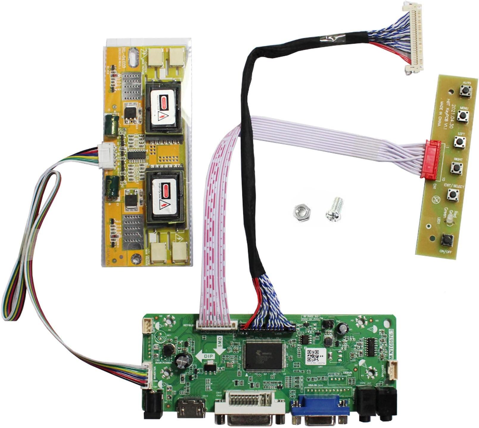 VSDISPLAY Audio LVDs Controller Board 30 Pin for 17 inch M170EG01 M170EN01 M170EN06 1280x1024 LCD Screen Gaming Monitor