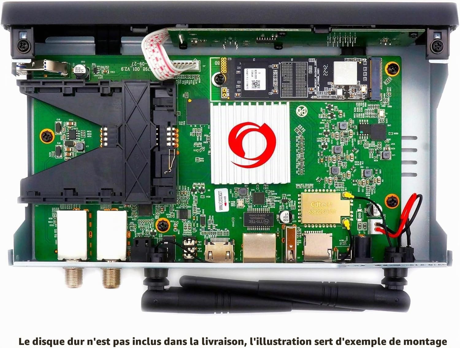 OCTAGON SF8008 V3 Récepteur UHD 4K Supreme Twin Sat 2x DVB-S2X Tuner E2 Linux et Define OS Enregistrement M.2 Gigabit LAN Cartes Sat to IP