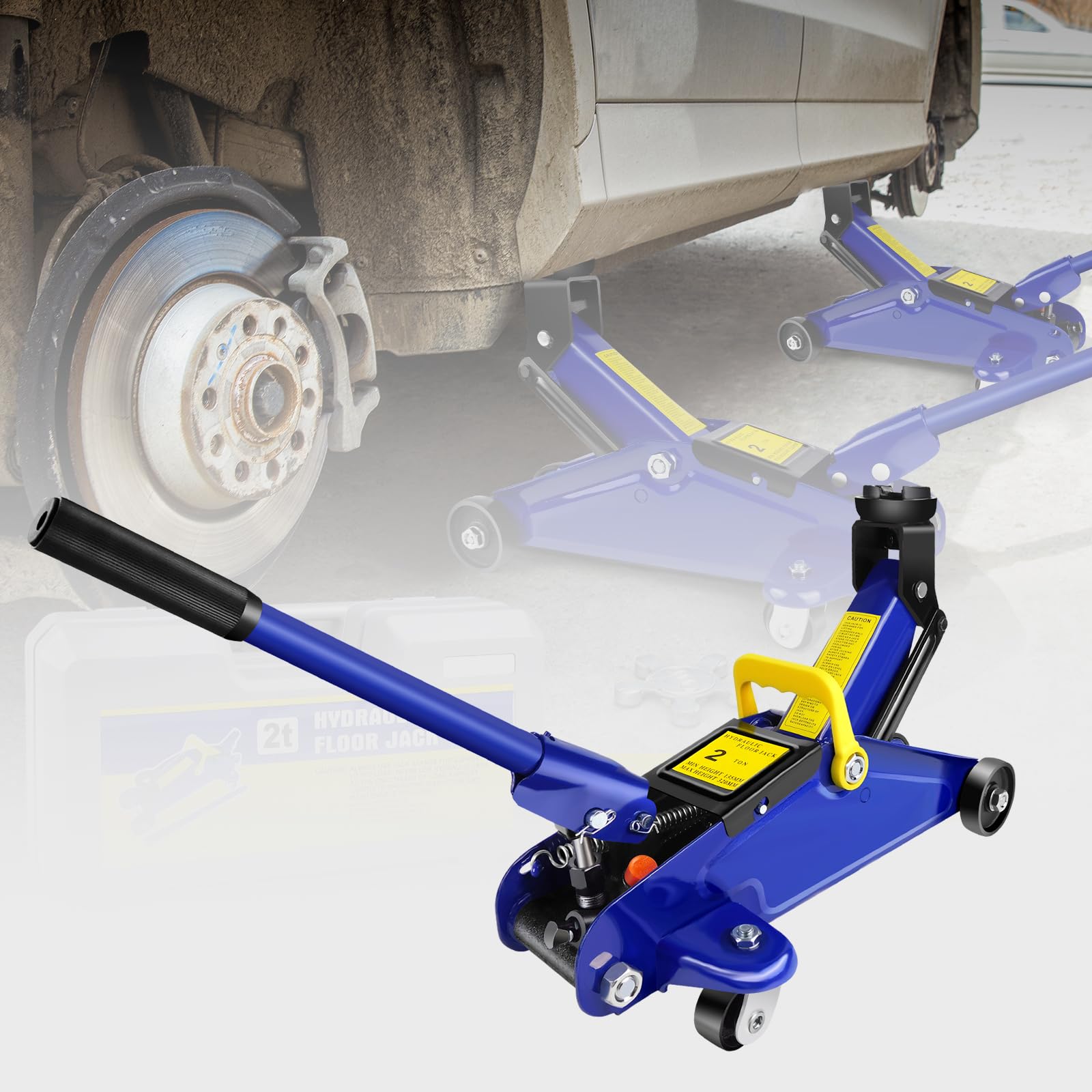 Hydraulic Trolley Jack Car Jack Car Trolley Lift Jack Low Profile Floor Jack,Jack Stand Hydraulic with Lift Range 5.5