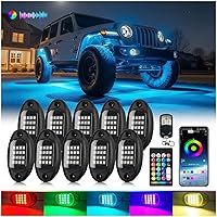 Vista 9 de 1 Cápsula de Repuesto para Cápsula Dañada para Luces de Roca LED RGB Segmentadas de 12v Luz Inferior Multicolor Impermeable de Neón para Jeep