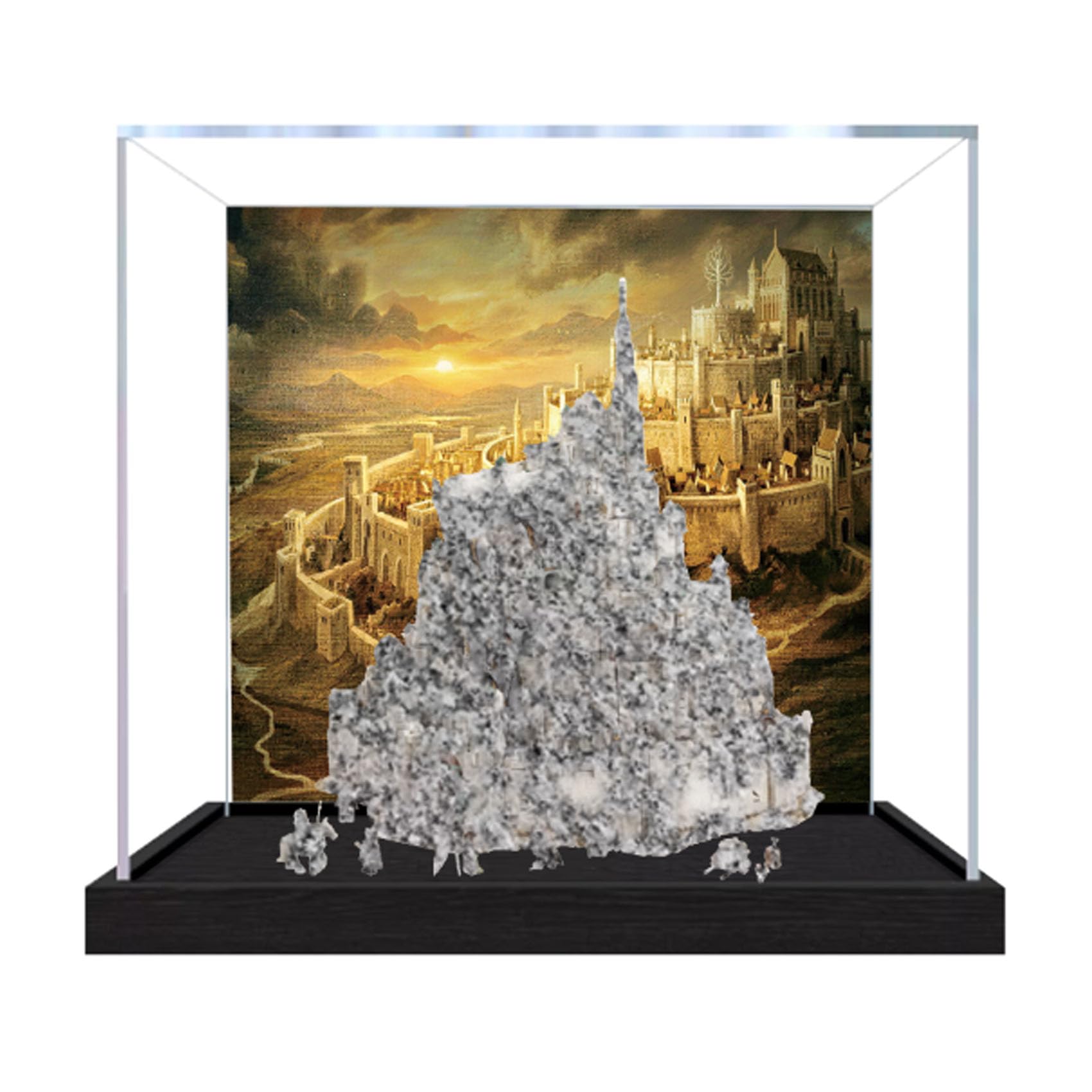 Acrylic Display Case for Le-go 11377 Castle Model, Dustproof Display Box (display box only) (background 3mm-A)