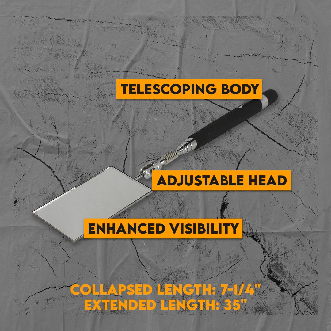 Inspection Mirror Magnetic Base - 2.16 In. Swivel Angle Ball Joint