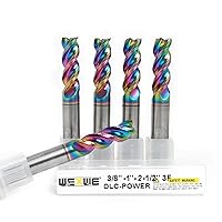 Vista 9 de Tools DLC Series Carburo Square End Mill, Diamond Like Coating, Molino de extremo para aluminio, cobre, aleaciones de magnesio, aluminio de alto