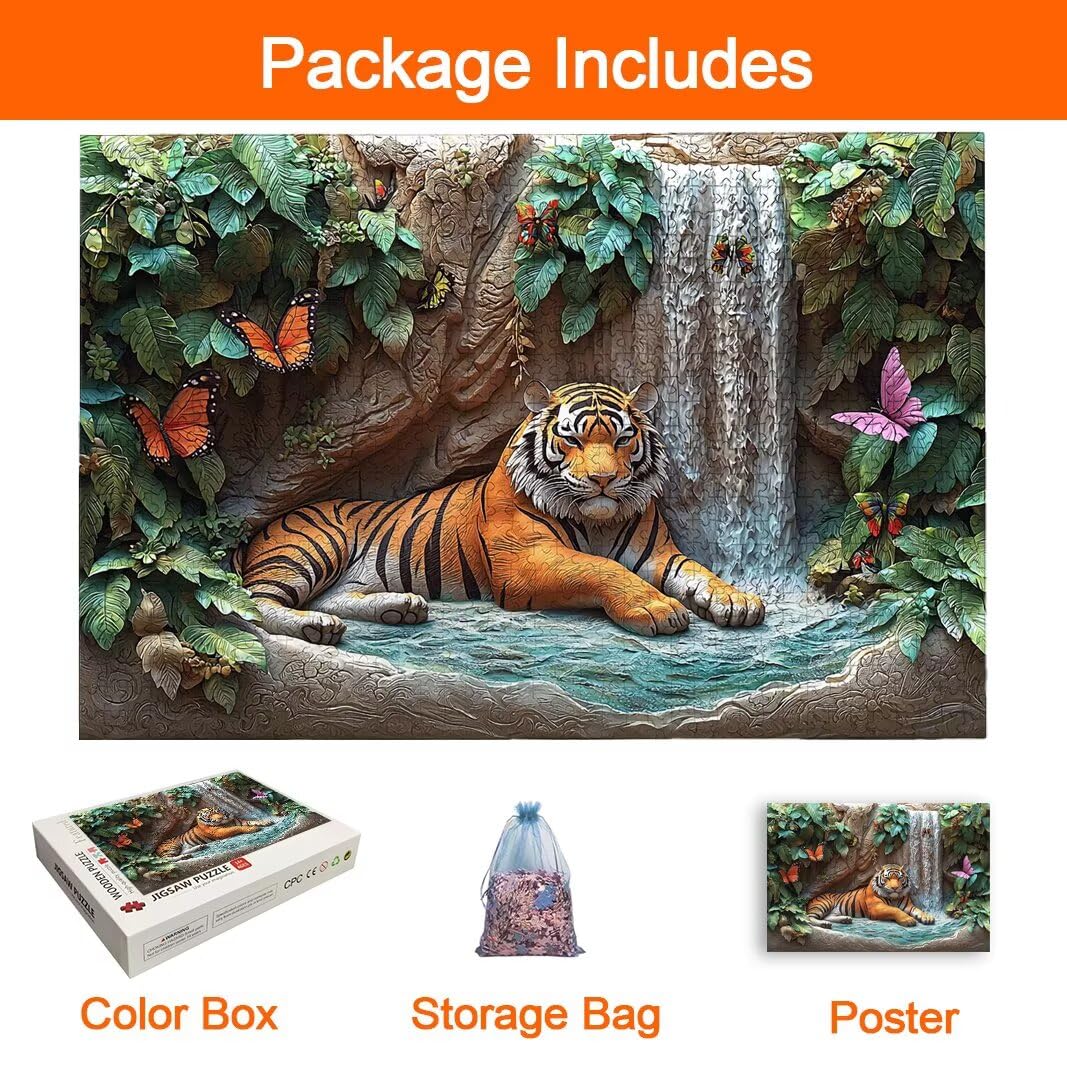 Puzzle Tigre, Puzzle 2000 Pezzi Adulti per Decor, Regalo Donna/Uomo -9022