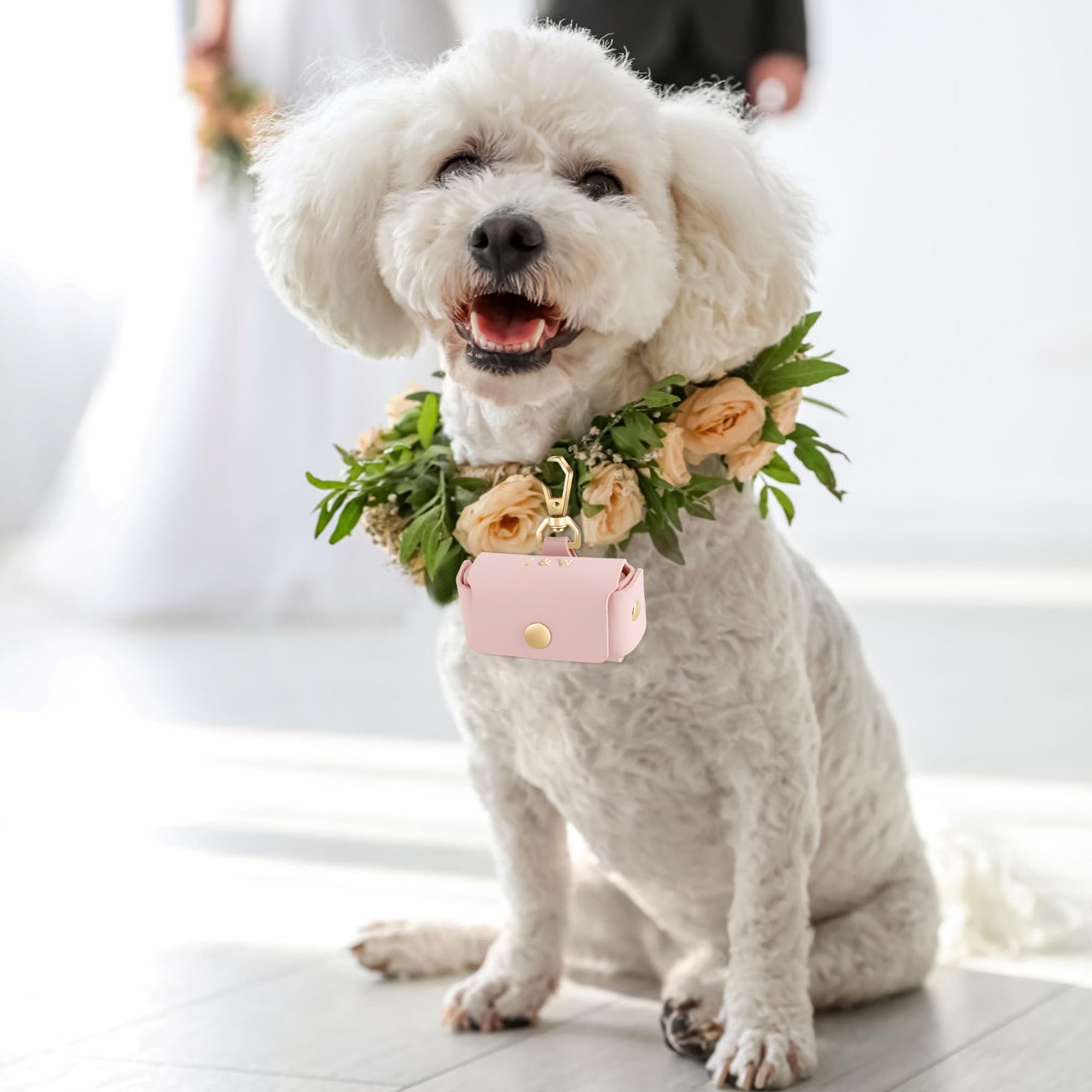 Pet Dog With Wedding Ring Dog Ring Bearer Pillow Elegant Wedding