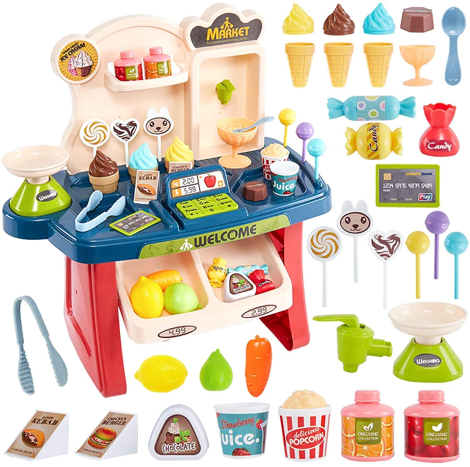 Little Hands Present Role Play Candy Set Smile Ice Cream and Sweet Shopping Play Toy Set with Light and Sound Effect for Kids (30 Pieces Set) (B08V55Z4G1) Amazon Price History, Amazon Price Tracker