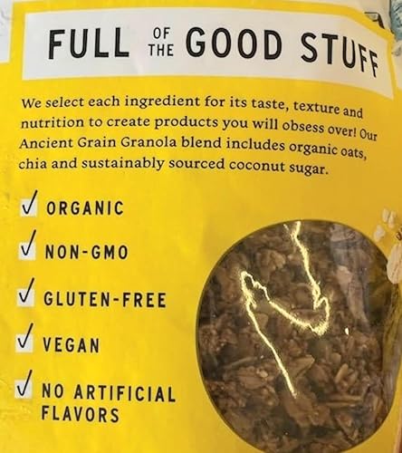 Miniatura 5 de Purely Elizabeth Organic Original Salty Sweet Recipe No. 01 Granola, paquete total de 48 onzas con imán de nevera Stone Cove, sin gluten, vegano