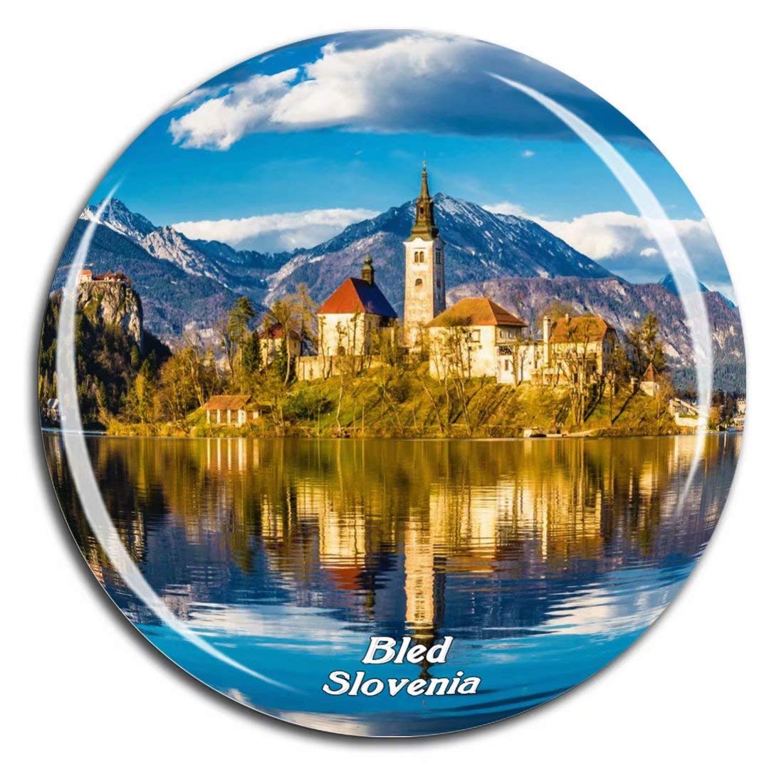 Weekino Lake Bled Slovenia Fridge Magnet 3D Crystal Glass Tourist City Travel Souvenir Collection Gift Strong Refrigerator Sticker