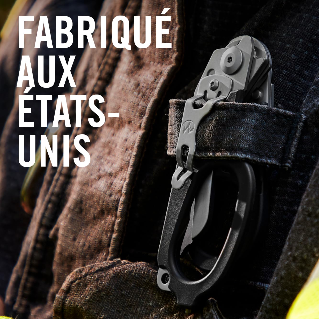 Leatherman Raptor Rescue - Ciseaux Pliants d'Intervention d'Urgence avec Coupe-sangle et Brise-Vitre - Noir avec Étui Molle