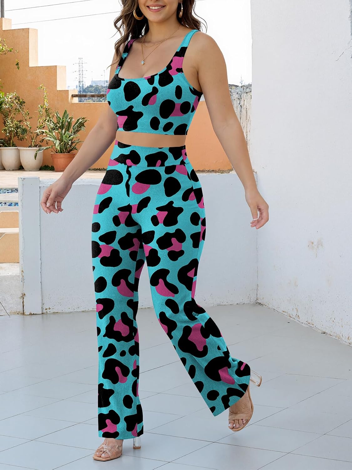 Nimsruc 2 Piece Outfits for Women Casual Sweat Sets Comfy Sleeveless Matching Tracksuits