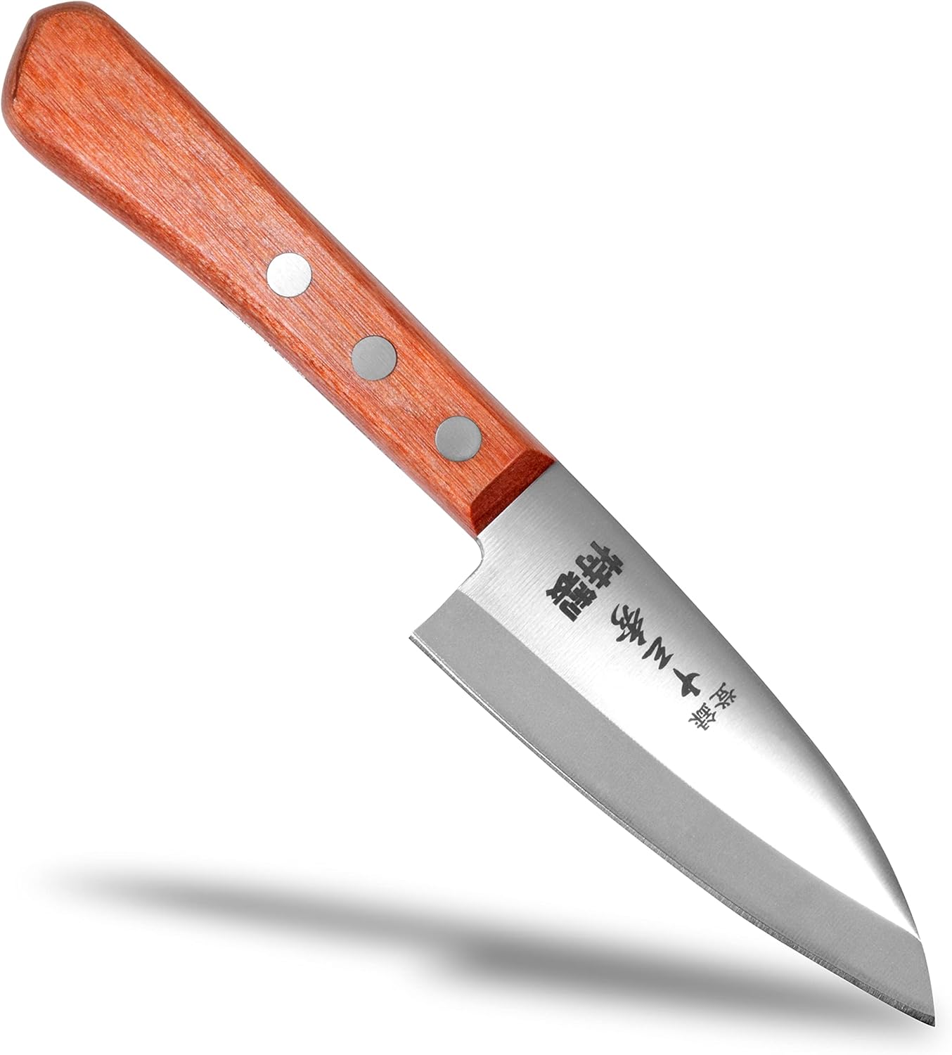 Seki Japan Tomihide japanese knife Fishing Fillet Knife, Small Deba Knive, 95 mm (3.7 inch), Stainless Steel Cutlery, with Wood Handle, for Camping, Outdoor, Home Kitchen