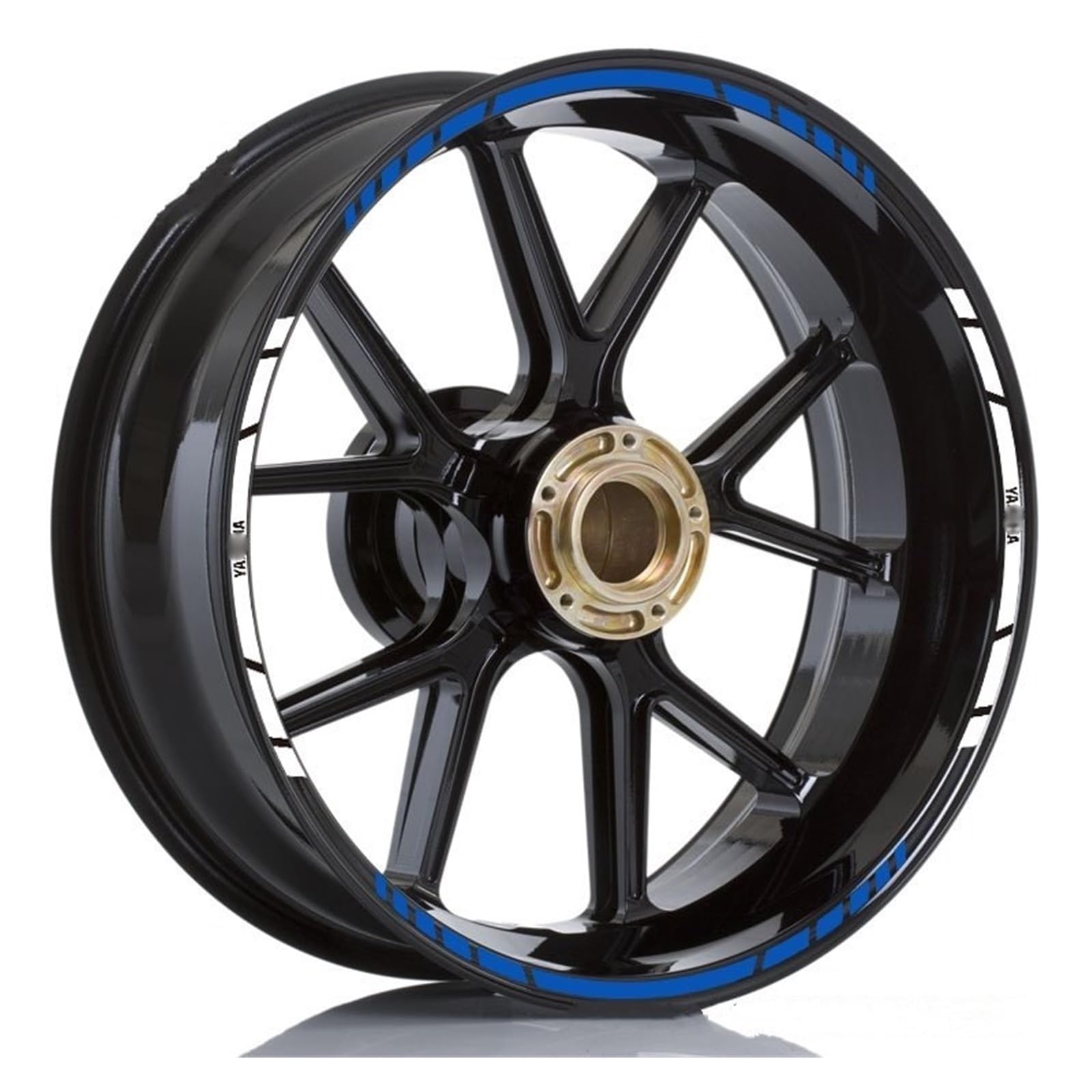 Sjhyll Outside5 For For Yzf R1 R6 Fz1 Fz8 Fz6 Xj6 For Mt03 Mt07 Mt09 Mt10 Motorcycle Wheel Reflective Rim Decal Sticker(Outside5)