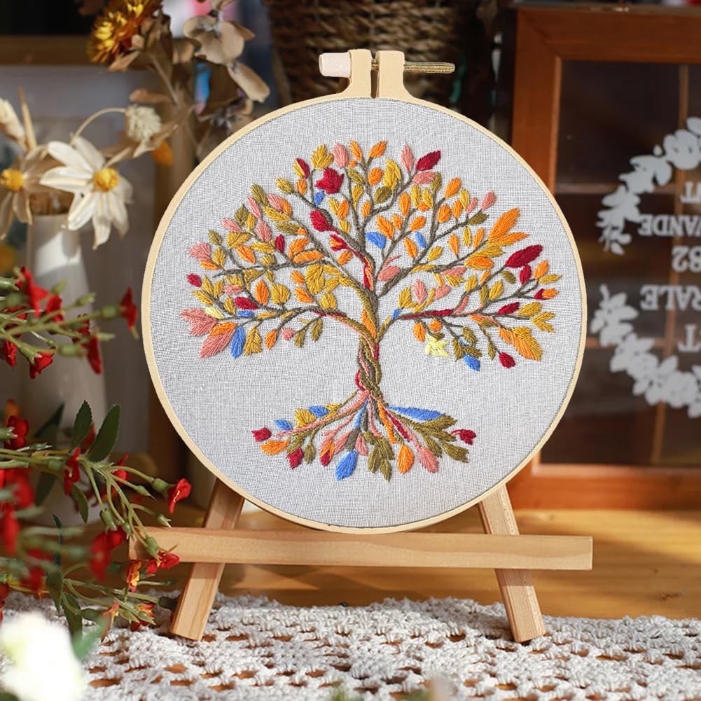 Amazon.com: Huacan Embroidery Kit Colorful Tree of Life  display picture 1