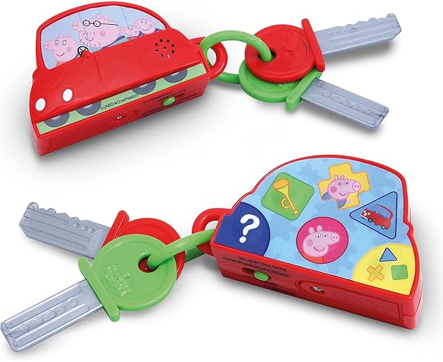 Peppa Pig PP16 Peppa's Touch & Learn Key Fob For Kids - Interactive Learning & Child Development, Colour & Shapes Recognition, Coordination and Communication - Features Fun Activities, 18 Months+