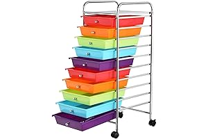 ARLIME 10-Drawer Rainbow Organizer Cart For Office & School