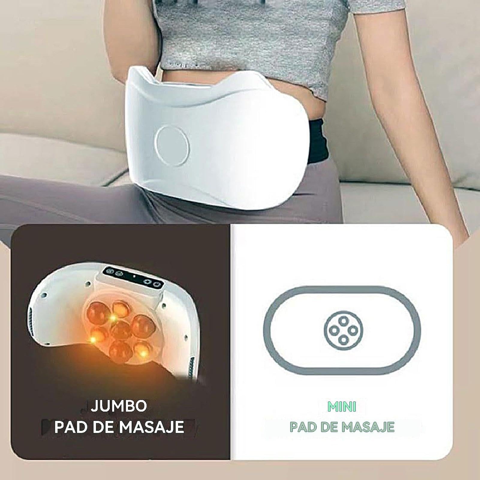 Genérico Máquina Quema Grasa - Masajeador Abdominal Eléctrico | Aparato Portátil Pérdida Peso | 3 Modos Recargable Tejido Profundo | para Hogar Gimnasio Recuperación Adelgazamiento | 25x14x7cm 900g