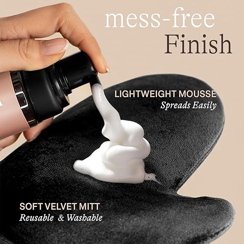 Miniatura 21 de Kit de mousse autobronceador, fabricado en Estados Unidos con ingredientes naturales y orgánicos, mousse y manopla autobronceadora, kit de Piel