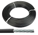 iVee international Gym Machine Wire Rope PU Coated Cable Inside Steel (Black) (5 MM, 30 Meter) gallery image