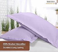 Vista 32 de Royale Linens Paquete de 2 fundas de almohada de tamaño estándar de 20 x 26 pulgadas, microfibra 1800, fundas de almohada de cama, resistentes a