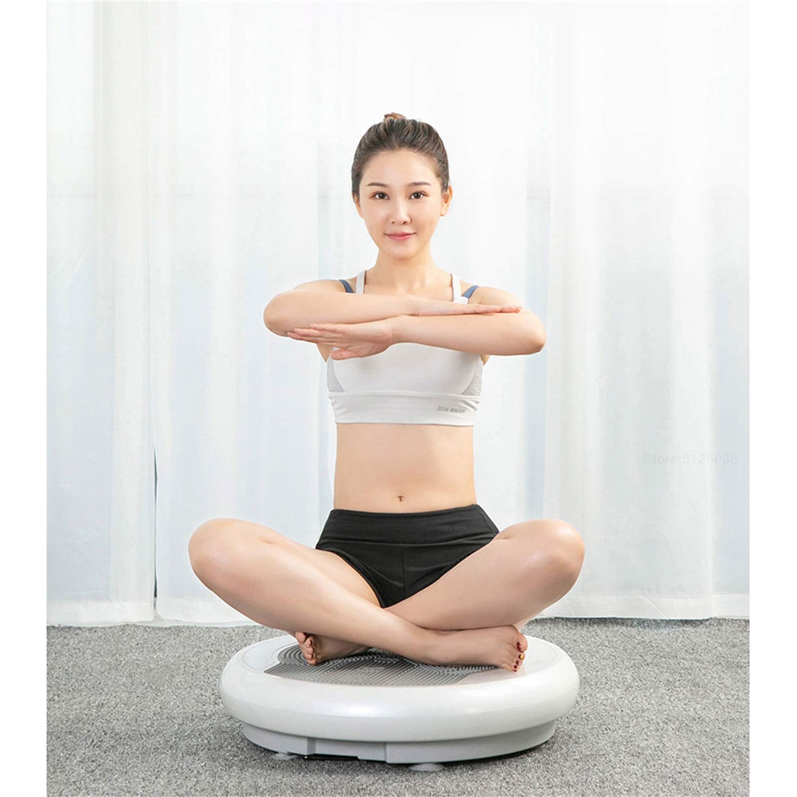 Vibration Plate 120kg，Vibration Exercise Machine，For Weight Loss & Blood Circulation Remote Control + Resistance Bands Crazy 99 Levels LEOWE
