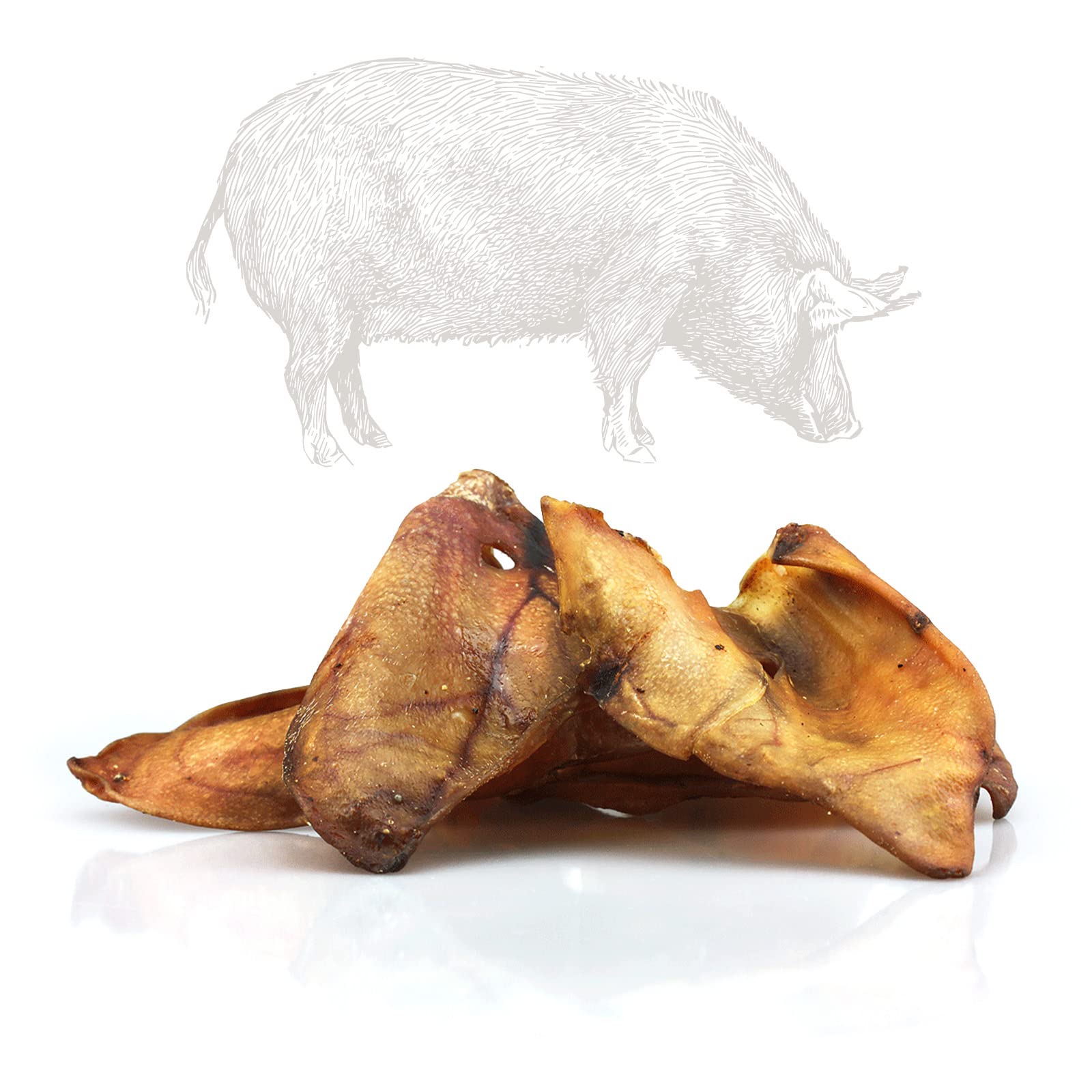 Ligo Natural Snack Barf 100% orecchie di maiale essiccate,carne naturale per cani di alta qualità, senza conservanti e ogm. 3 PEZZI (ORECCHIE DI MAIALE)