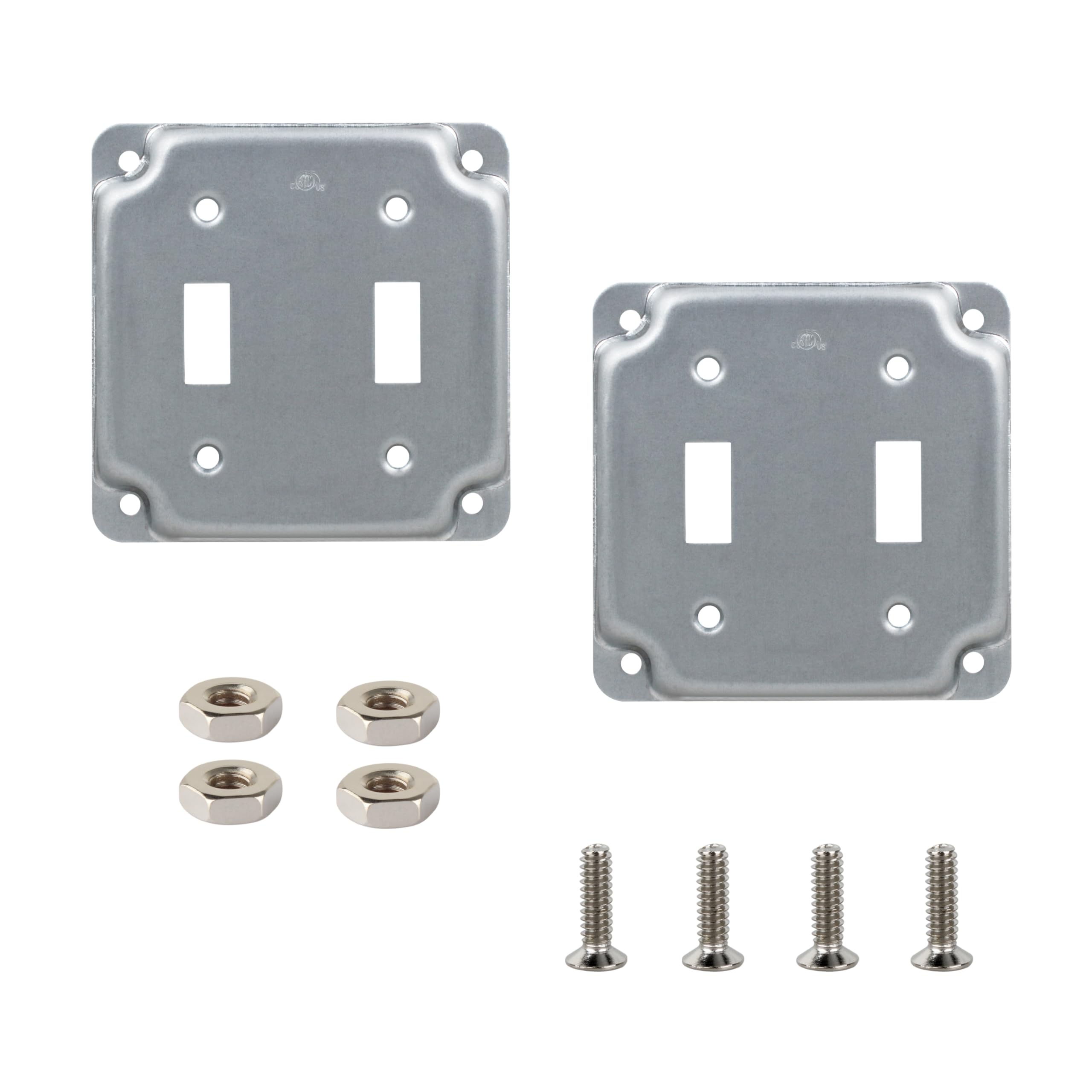 Couvercle de boîtier électrique carré 10,2 cm double bascule